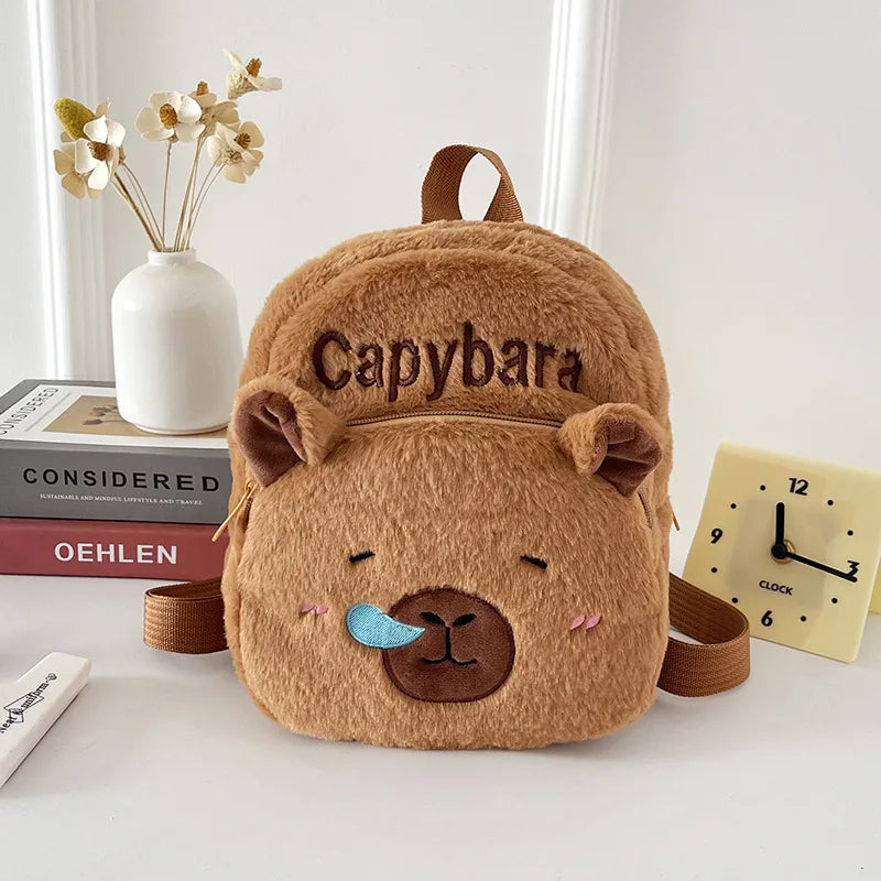Cute Plush Bag sleep emoji flannel soft pouch for kids and adults